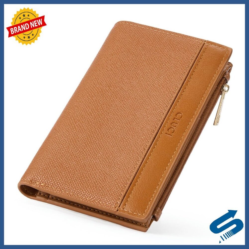 Small RFID Blocking Wallet Vegan Leather Bifold Card Holder Compact